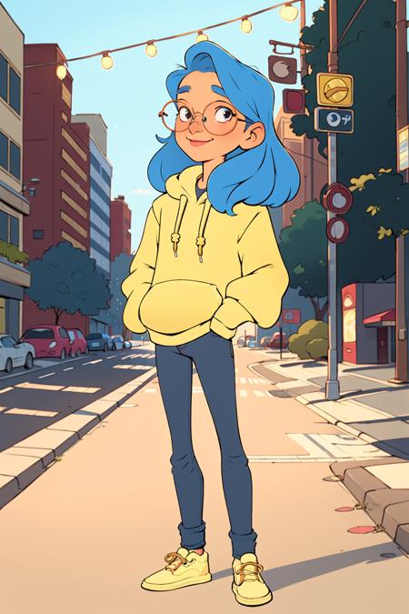 12102-863976992-European and American cartoon, original character design, hand drawing, a girl, solo, hoodie hoodie, glasses, pants, long hair,.png